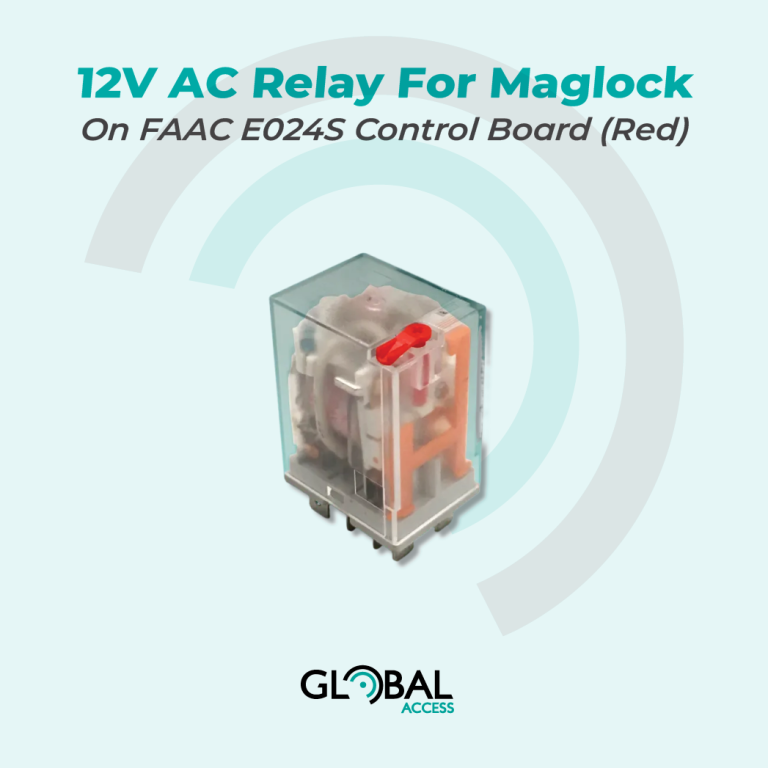 12V AC Relay For Maglock on FAAC E024S Control Board (Red)