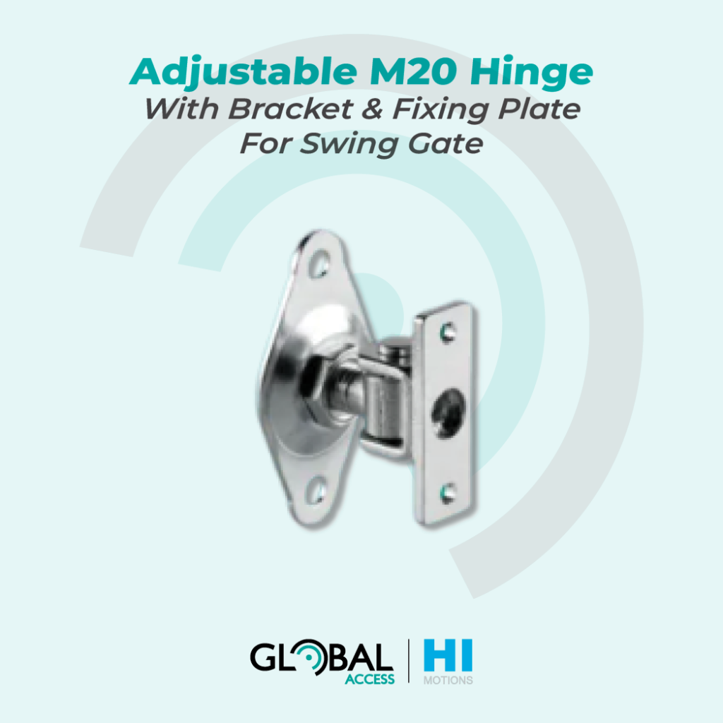 Adjustable M20 Hinge With Bracket & Fixing Plate For Swing Gate