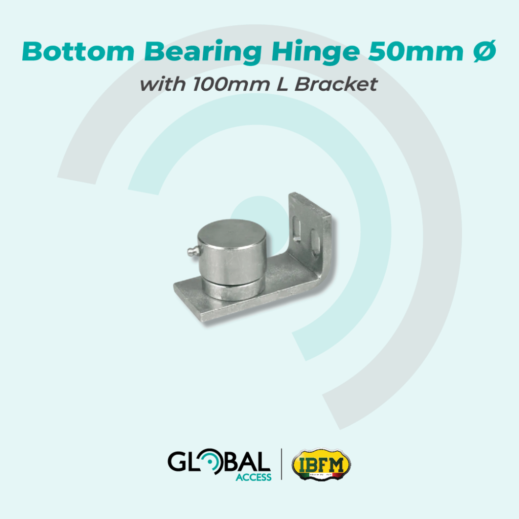Bottom Bearing Hinge 50mm Ø with 100mm L Bracket