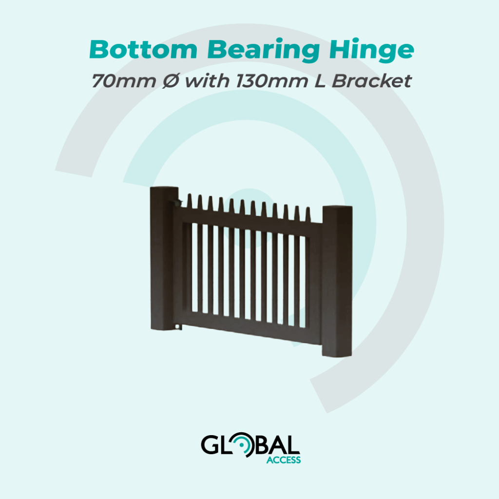 Bottom Bearing Hinge 70mm Ø with 130mm L Bracket