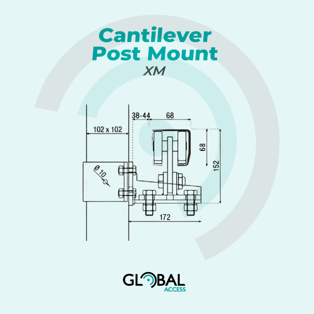 Cantilever Post Mount (Hi-Motions) - XM - Global Access