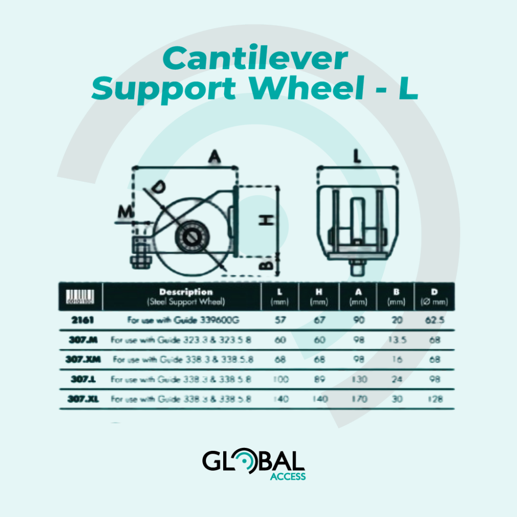 Cantilever Support Wheel - L