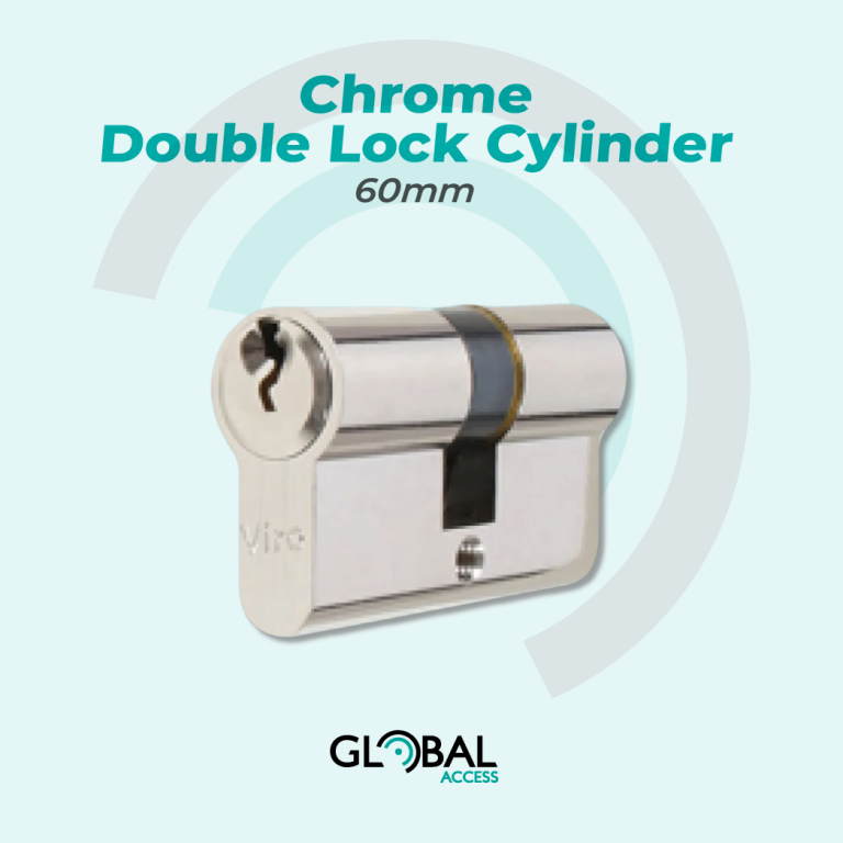 Chrome Double Lock Cylinder - 60mm