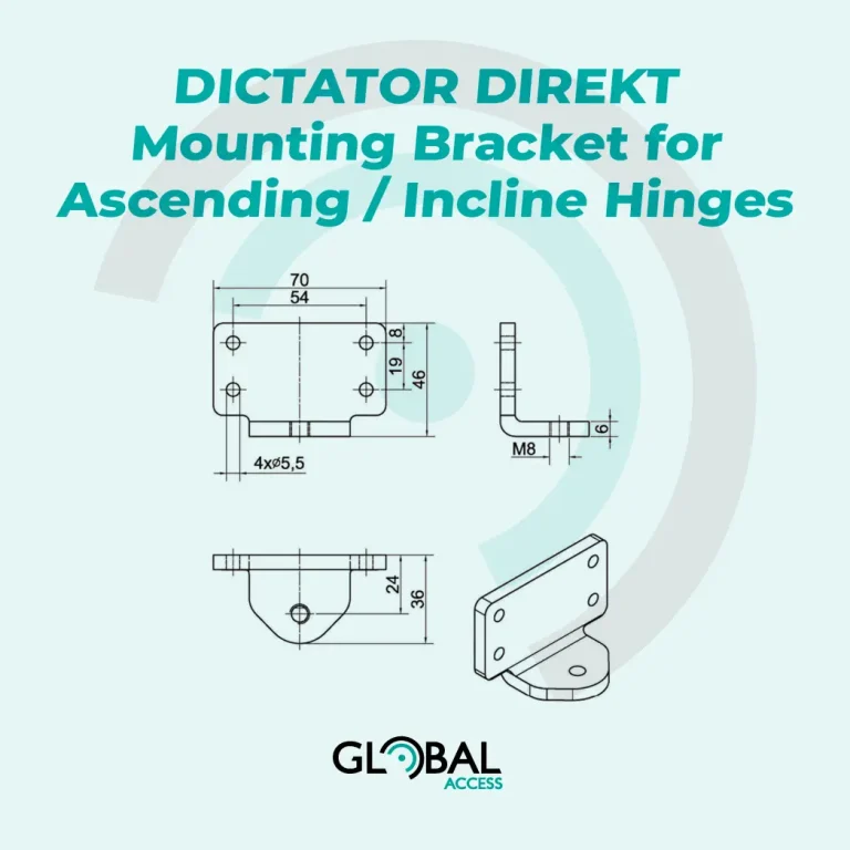 DICTATOR DIREKT Mounting Bracket for Ascending or Incline Hinges
