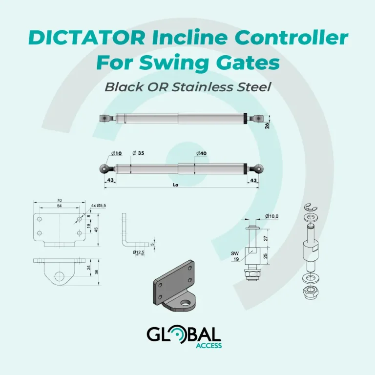 DICTATOR Incline Controller For Swing Gates – Black OR Stainless Steel