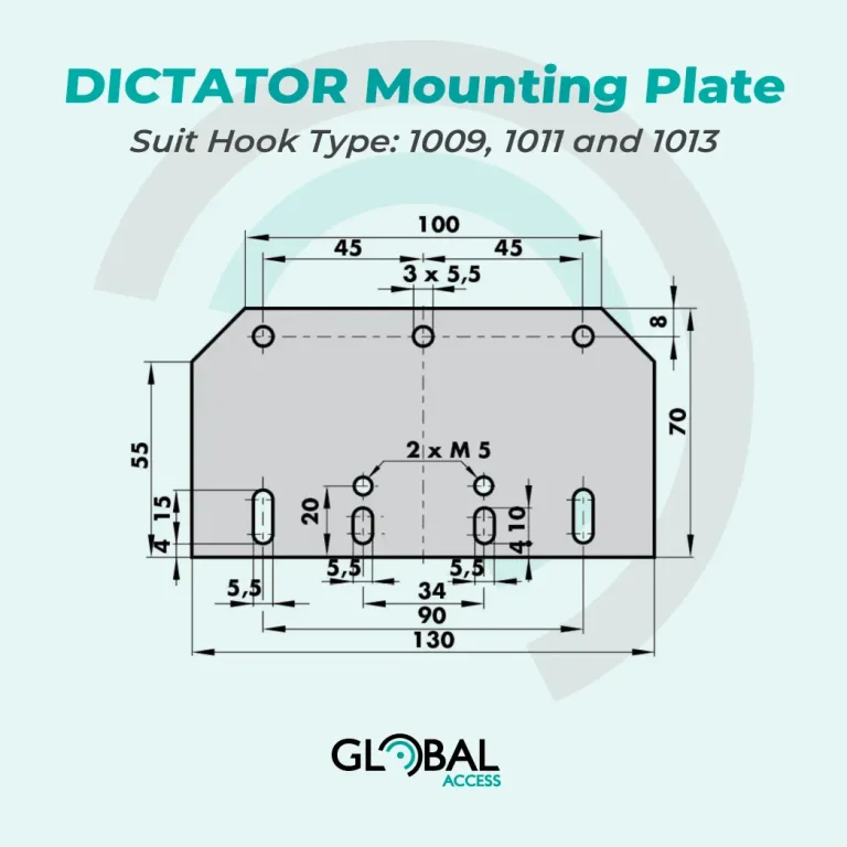 DICTATOR Mounting Plate - Suit Hook Type 1009 1011 and 1013