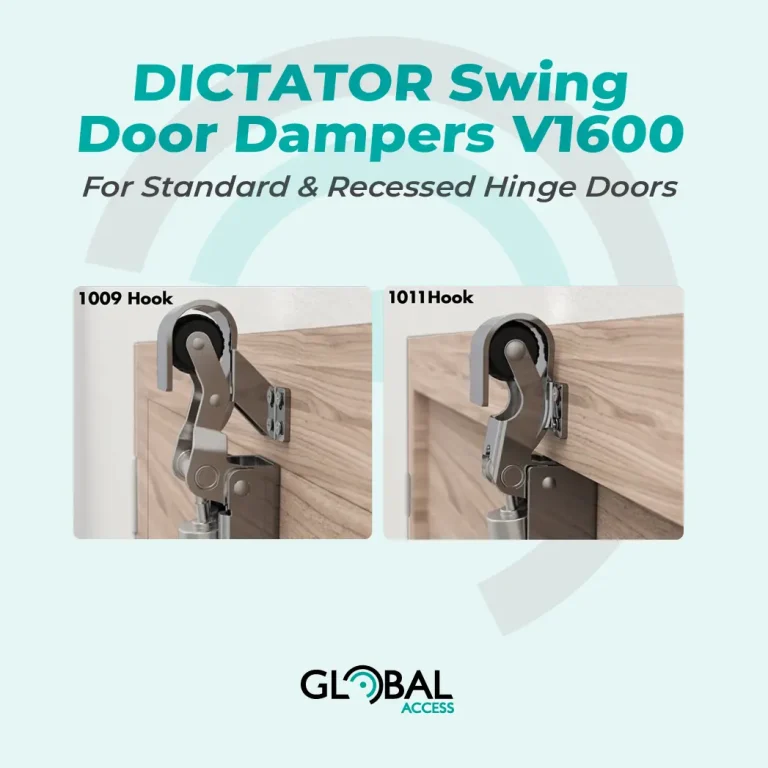 DICTATOR V1600 Swing Door Dampers for Standard & Recessed Hinge Doors