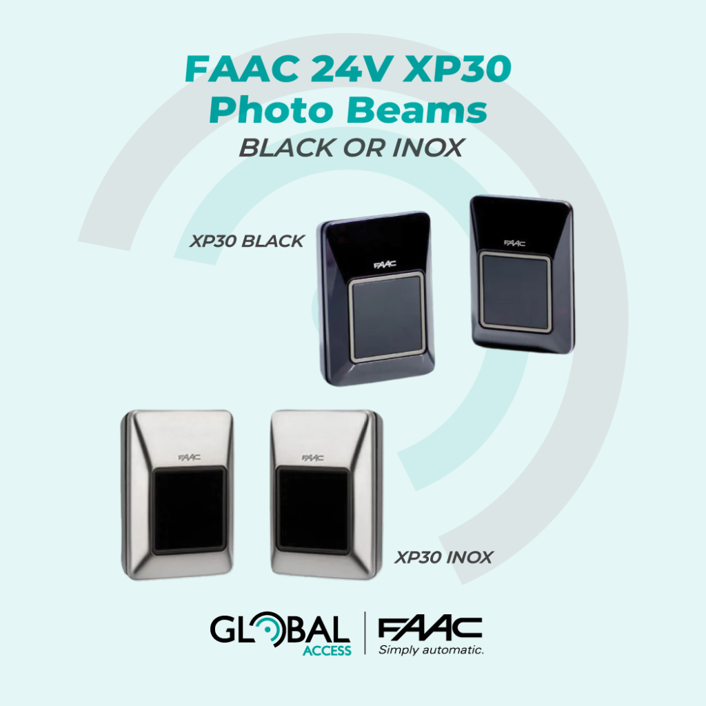 FAAC 24V XP30 Photo Beams - BLACK OR INOX