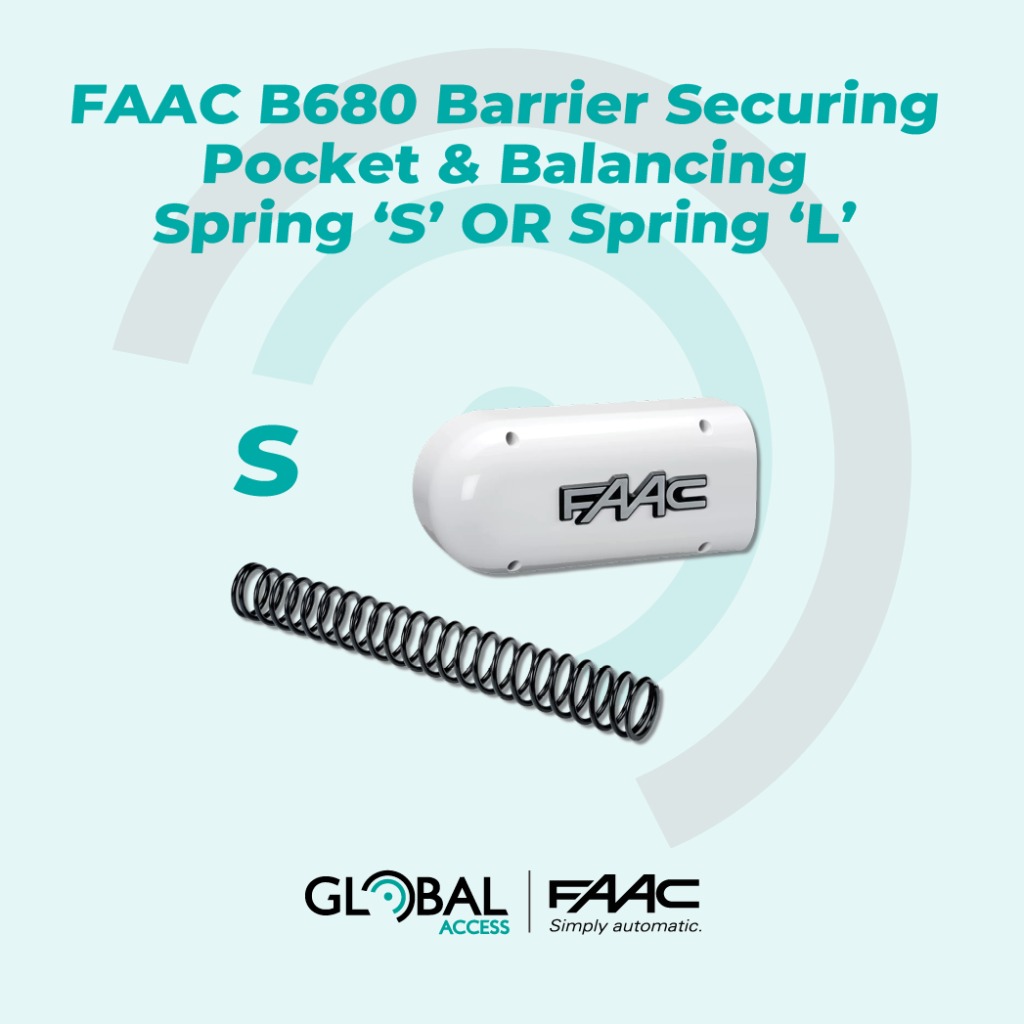 FAAC B680 Barrier Securing Pocket & Balancing Spring ‘S’ OR Spring ‘L’