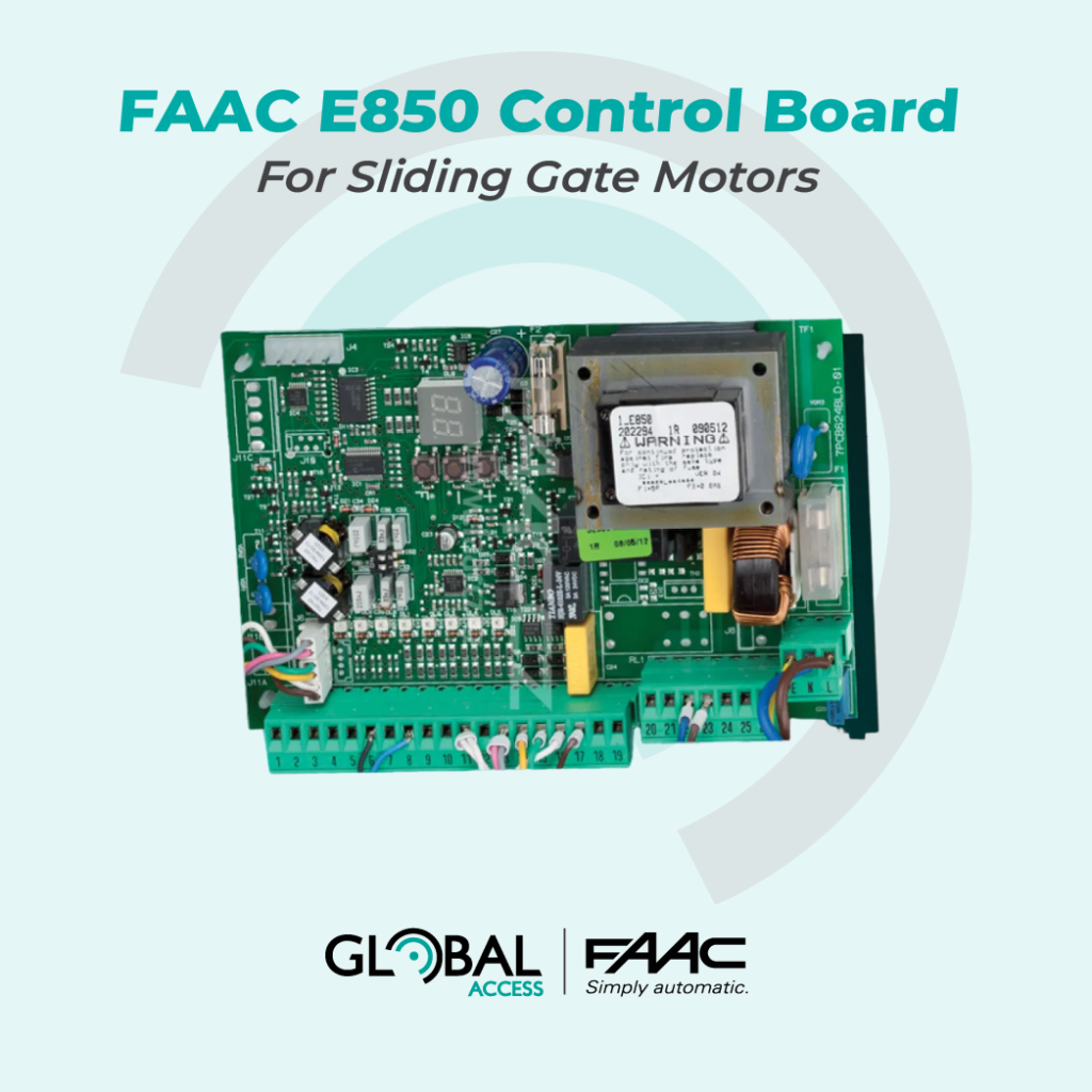 FAAC E850 Control Board For Sliding Gate Motors