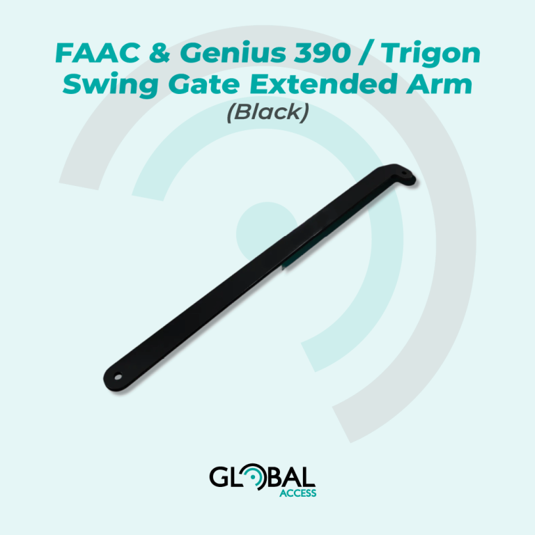 FAAC & Genius 390 or Trigon Swing Gate Extended Arm (Black)
