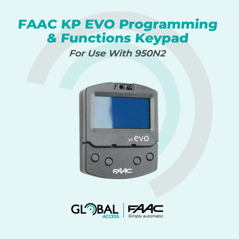 FAAC KP EVO Programming & Functions Keypad