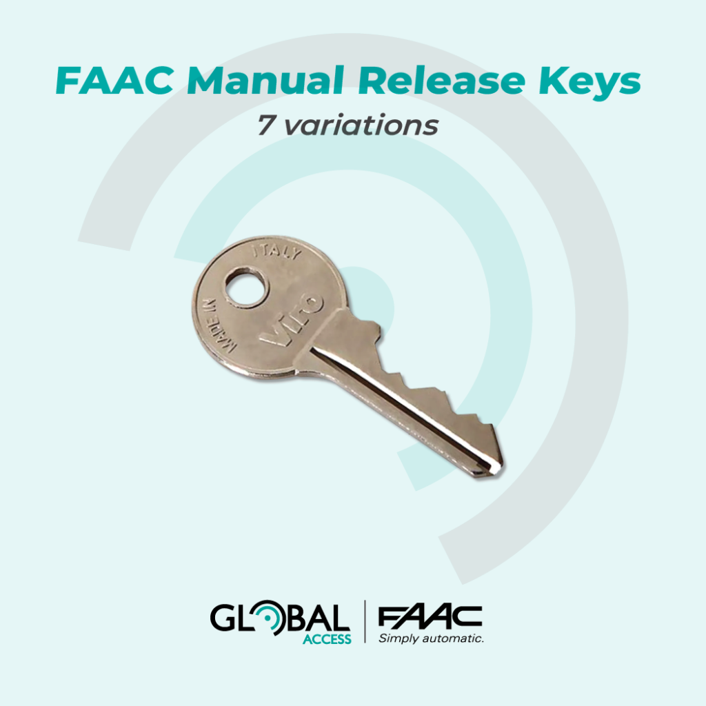 FAAC Manual Release Keys – 7 variations
