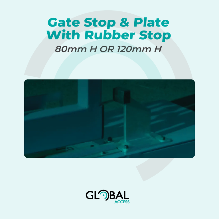 Gate Stop & Plate With Rubber Stop – 80mm H OR 120mm H