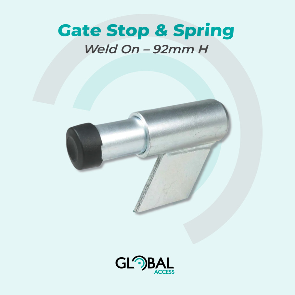 Gate Stop & Spring - Weld On - 92mm H