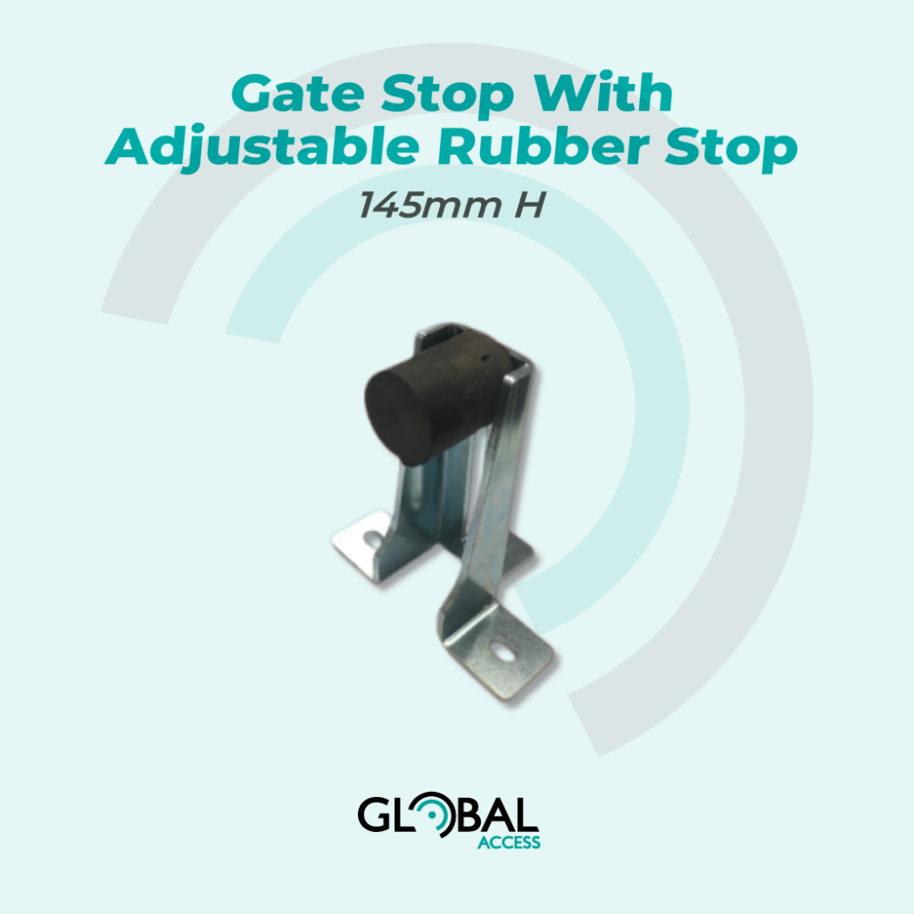 Gate Stop With Adjustable Rubber Stop - 145mm H