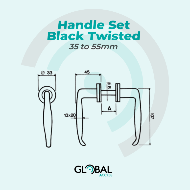 Handle Set – Black Twisted – 35 to 55mm