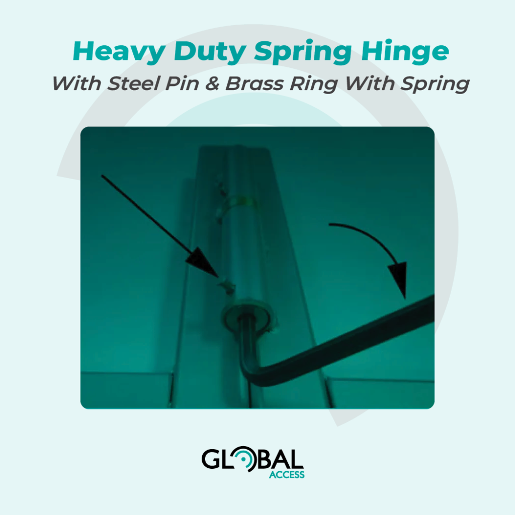 Heavy Duty Spring Hinge With Steel Pin & Brass Ring With Spring
