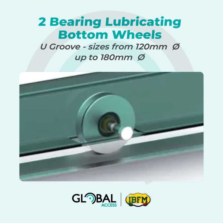 IBFM 2 Bearing Lubricating Bottom Wheels - U Groove - sizes from 120mm Ø up to 180mm Ø