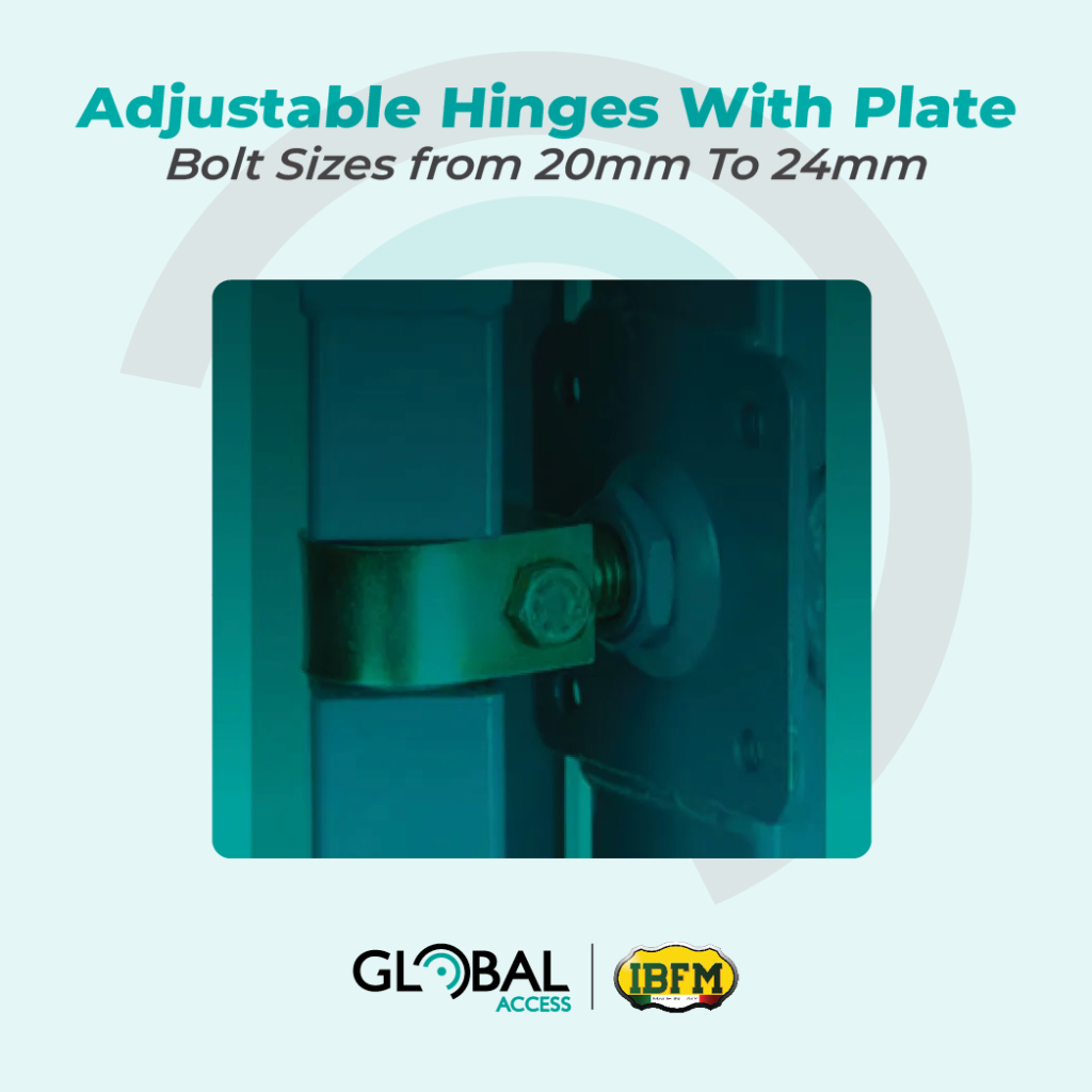IBFM Adjustable Hinges With Plate - Bolt Sizes from 20mm To 24mm