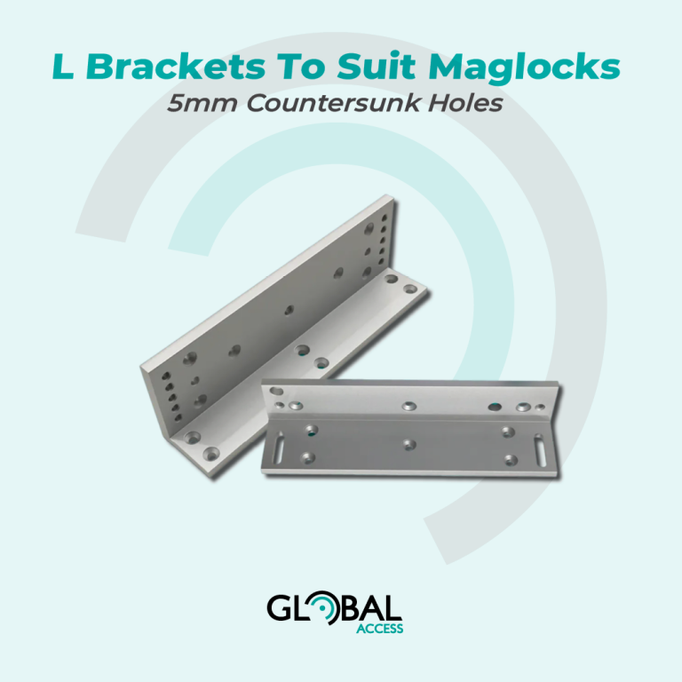 L Brackets To Suit Maglocks – 5mm Countersunk Holes3