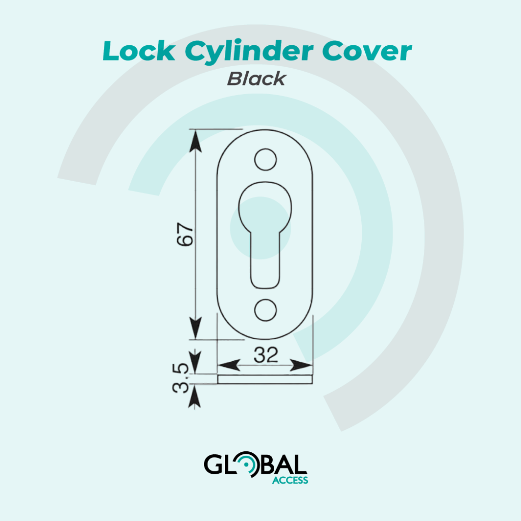 Lock Cylinder Cover - Black