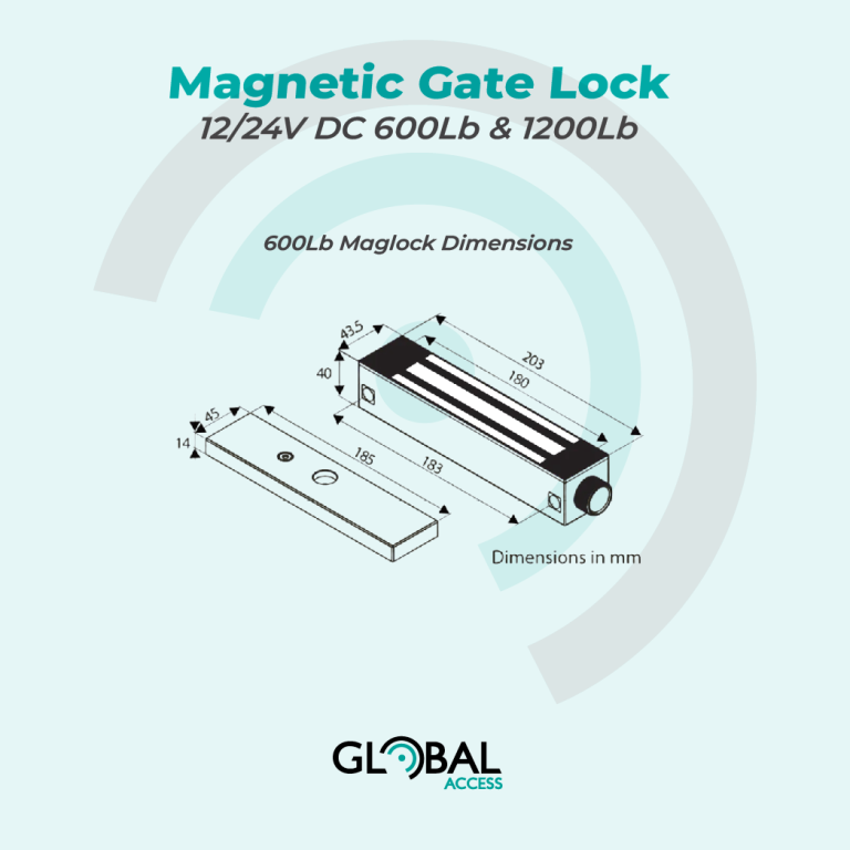 Magnetic Gate Lock - 1224V DC 600Lb & 1200Lb