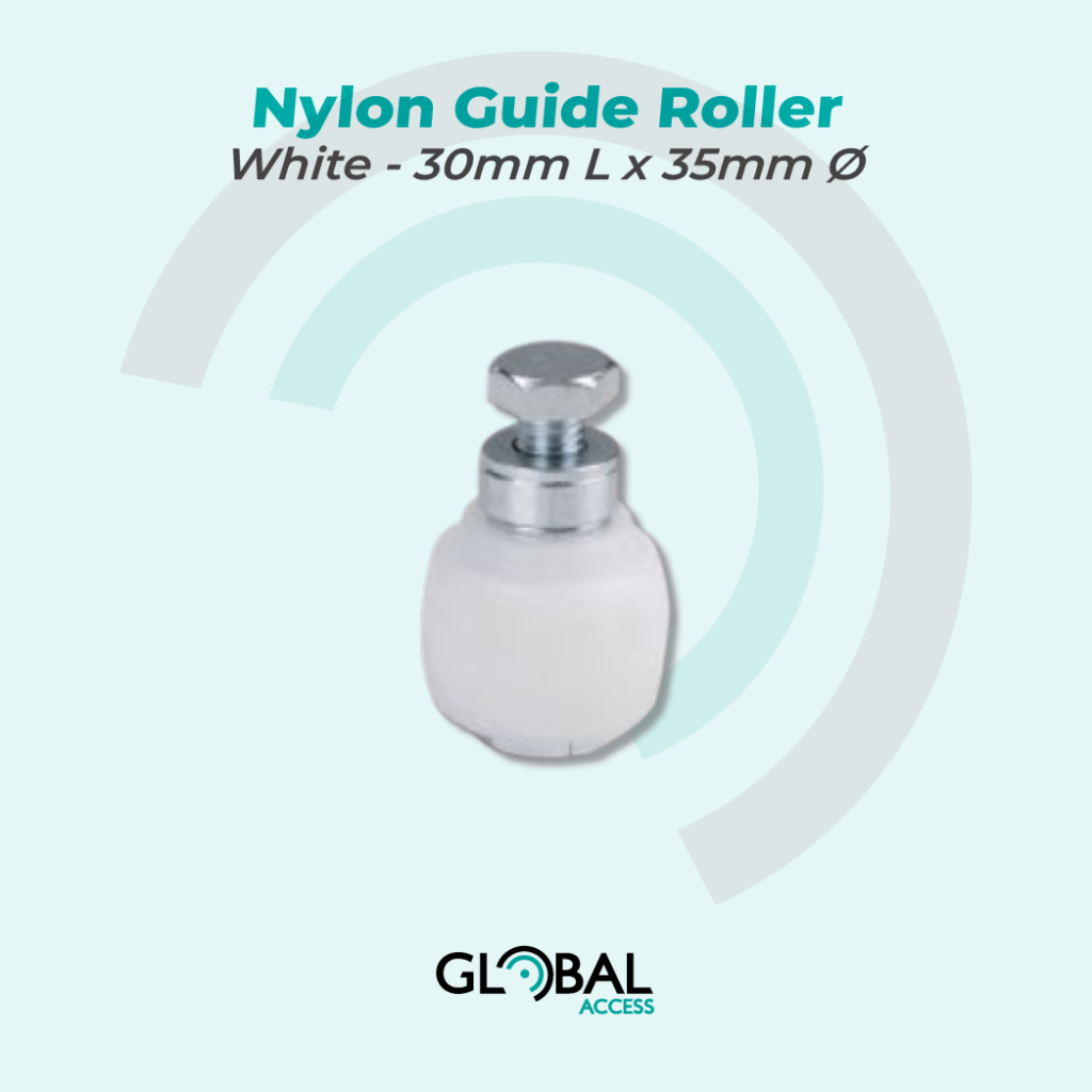 Nylon Guide Roller - White - 30mm L x 35mm Ø