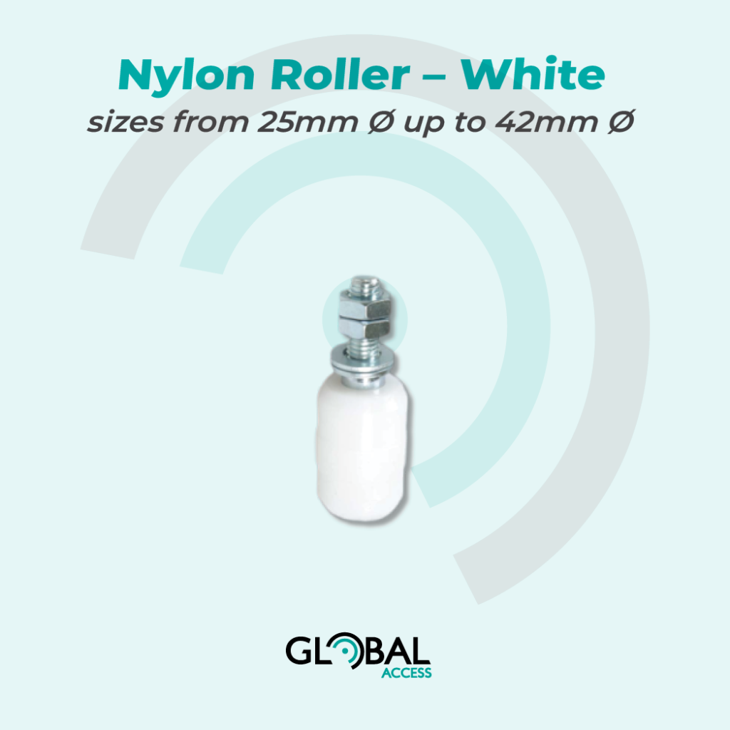 Nylon Roller – White – Sizes from 25mm Ø up to 42mm Ø