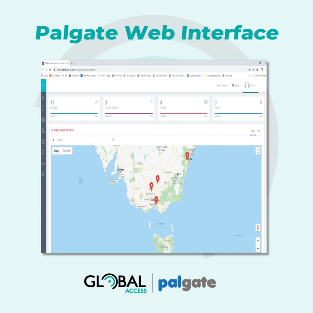 Palgate Web Interface