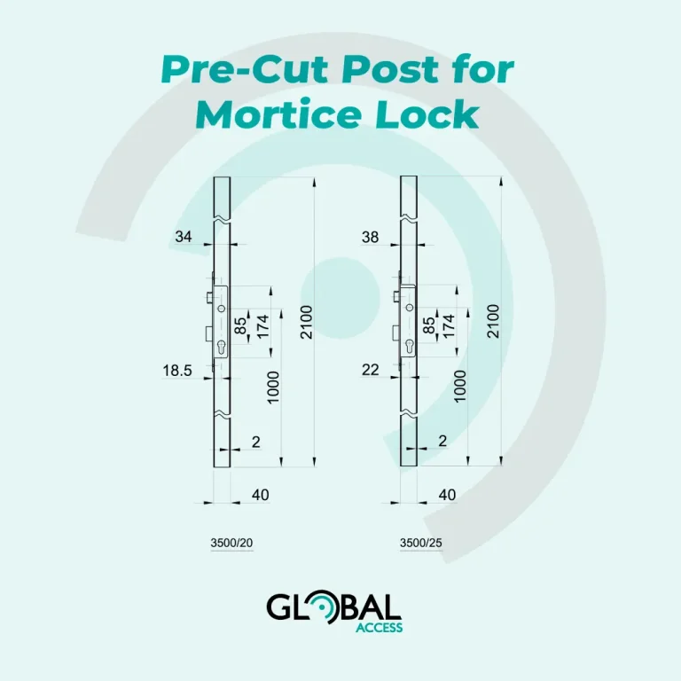Pre-Cut Post for Mortice Lock