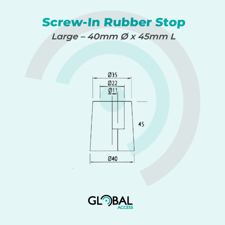 Screw-In Rubber Stop – Large – 40mm Ø x 45mm L