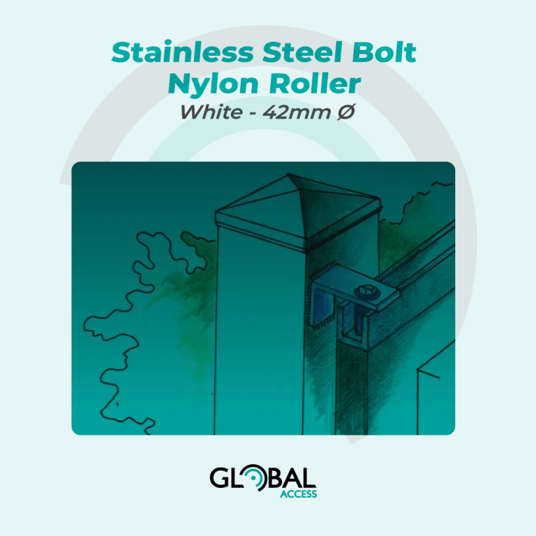 Stainless Steel Bolt - Nylon Roller - White - 42mm Ø