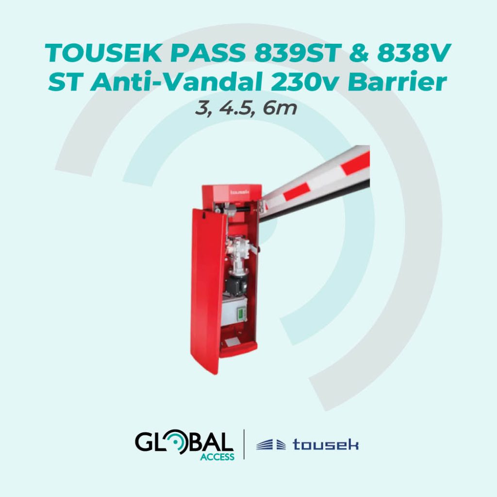 TOUSEK PASS 839ST & 838V ST Anti-Vandal 230v Barrier