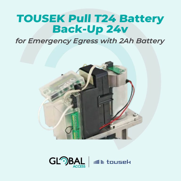 TOUSEK Pull T24 Battery Back-Up 24v for Emergency Egress with 2Ah Battery