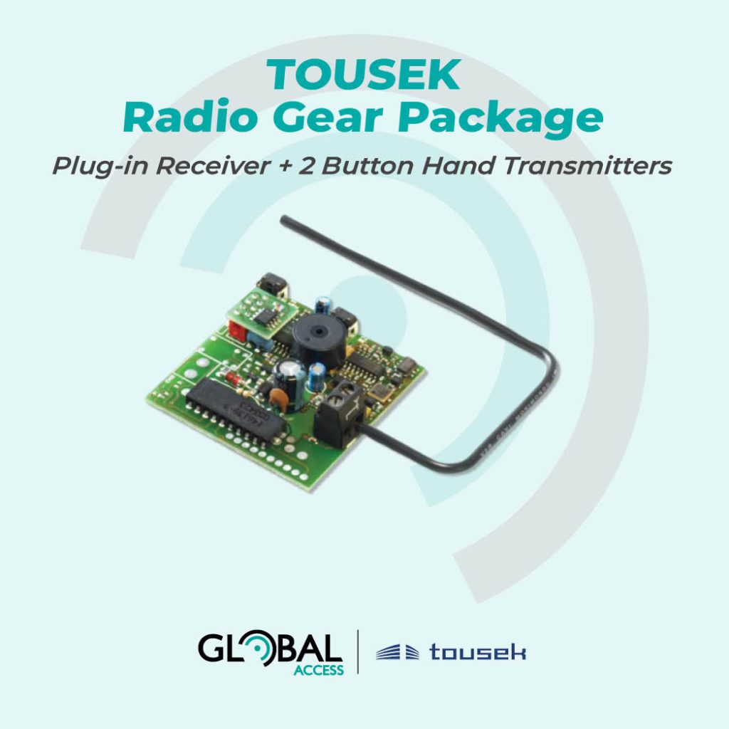 TOUSEK Radio Gear Package Plug-in Receiver + 2 Button Hand Transmitters2