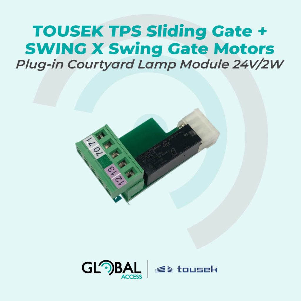 TOUSEK TPS Sliding Gate + SWING X Swing Gate Motors – Plug-in Courtyard Lamp Module 24V2W