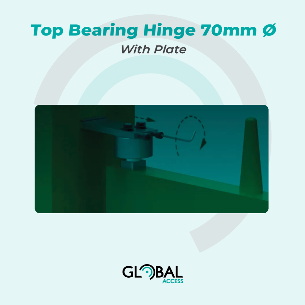 Top Bearing Hinge 70mm Ø With Plate
