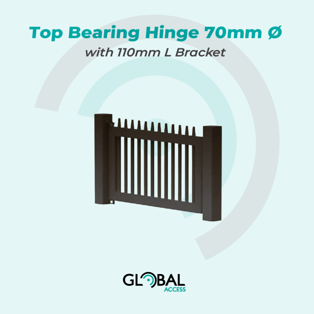 Top Bearing Hinge 70mm Ø with 110mm L Bracket