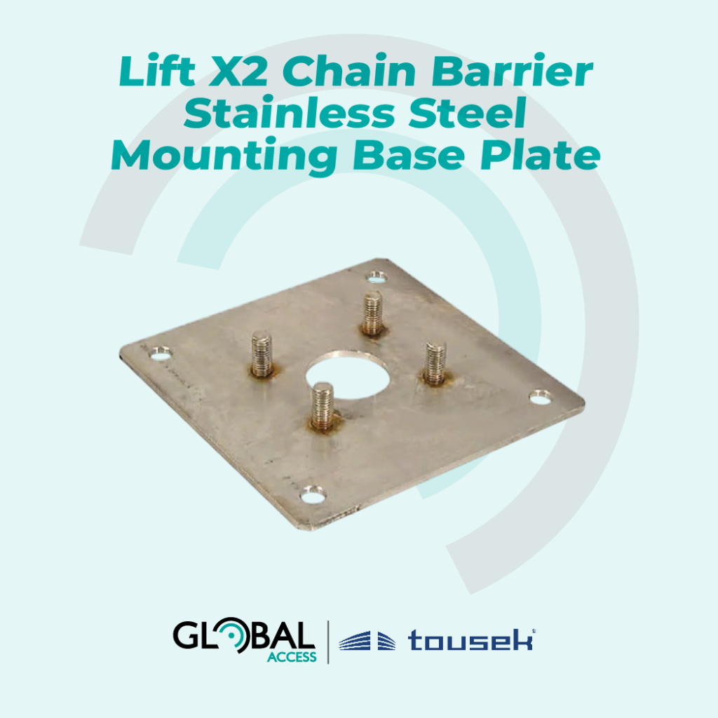 Tousek Lift X2 Chain Barrier Stainless Steel Mounting Base Plate