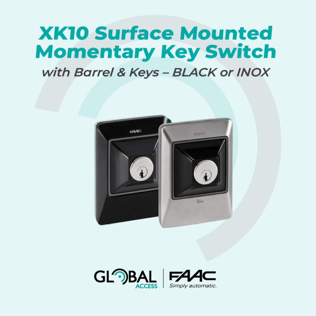 XK10 Surface Mounted Momentary Key Switch with Barrel & Keys – BLACK or INOX