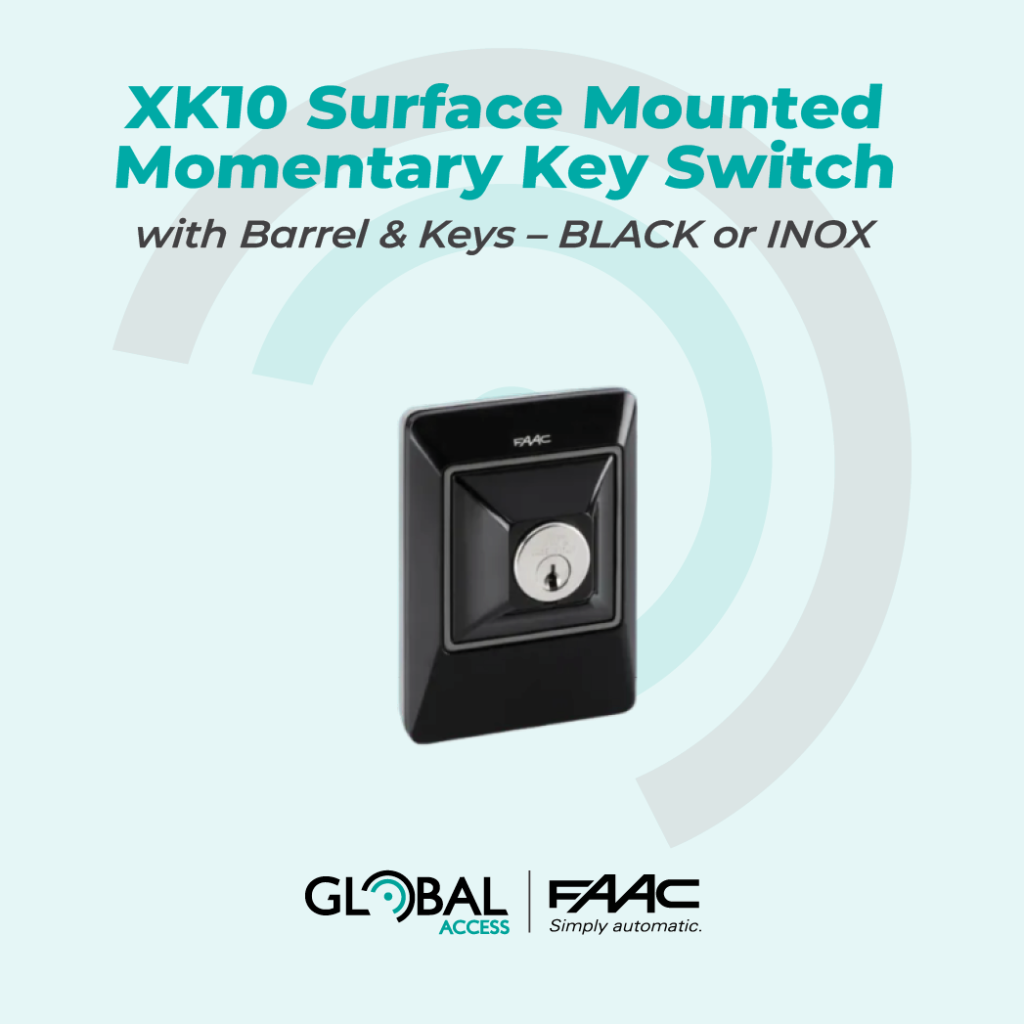 XK10 Surface Mounted Momentary Key Switch with Barrel & Keys – BLACK or INOX