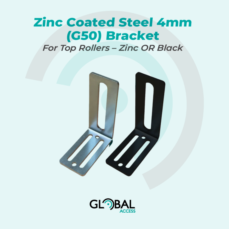 Zinc Coated Steel 4mm (G50) Bracket For Top Rollers – Zinc OR Black