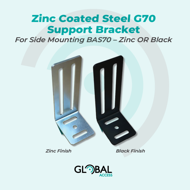 Zinc Coated Steel G70 Support Bracket For Side Mounting BAS70 - Zinc OR Black