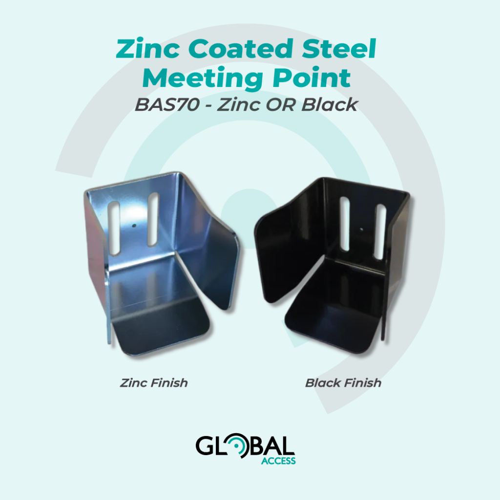 Zinc Coated Steel Meeting Point - BAS70 - Zinc OR Black