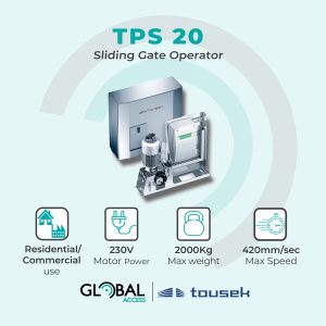 TOUSEK TPS 20 230v Electric Sliding Gate Motors - [Z15 - 2000Kg] 230v Sliding Gate Motor