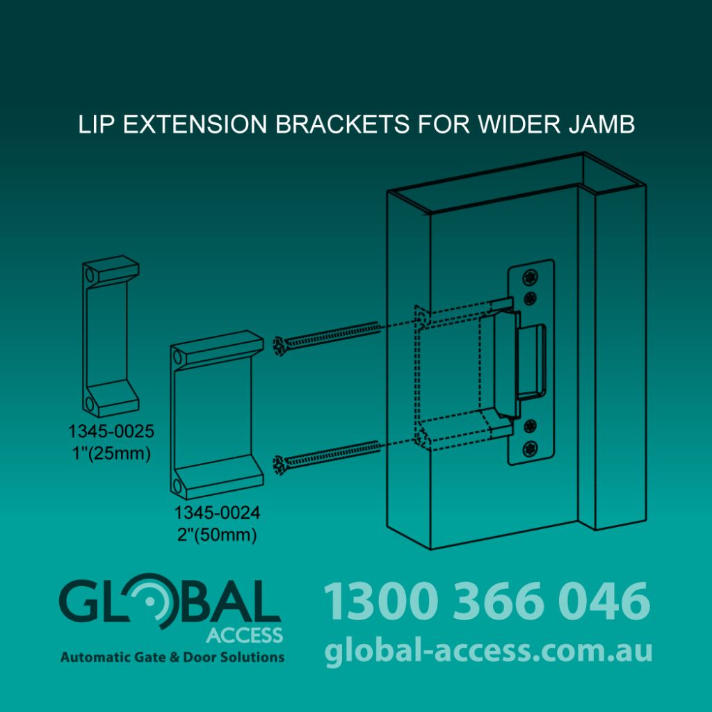 Electric Door Strike Lip Extension Cover – 25mm OR 50mm