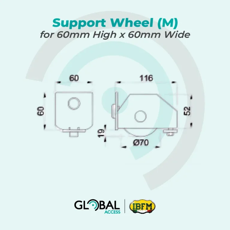 IBFM - Support Wheel (M) for 60mm High x 60mm Wide2