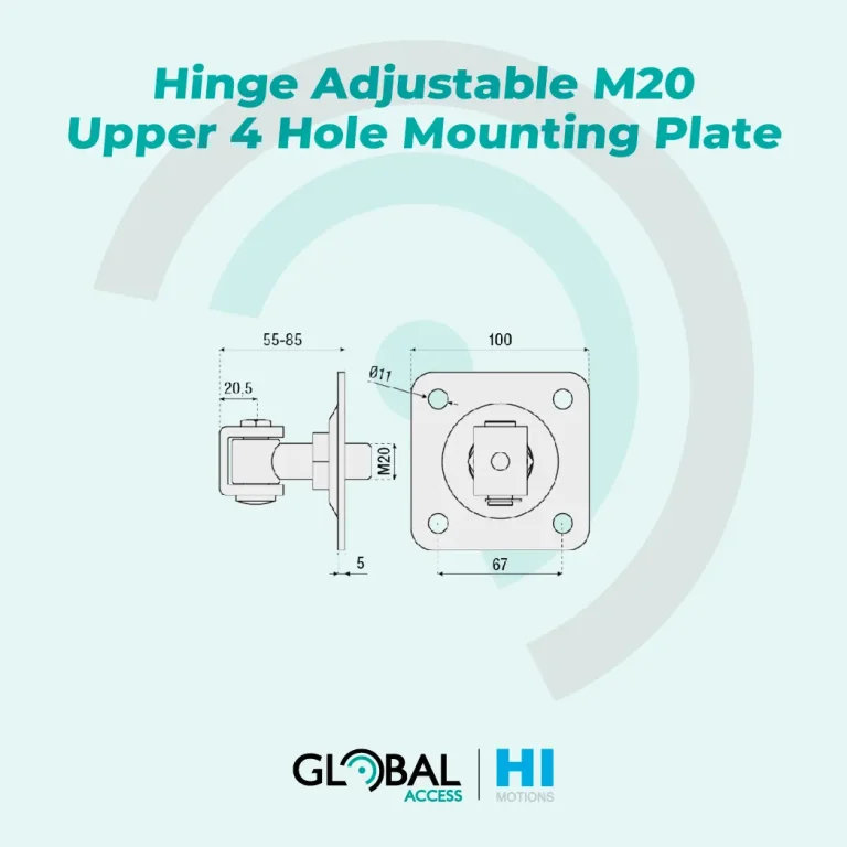 Hi Motions Hinge Adjustable M24 M20 Upper 4 Hole Mounting Plate3