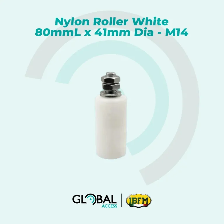 IBFM Nylon Roller White 80mmL x 41mm Dia - M14